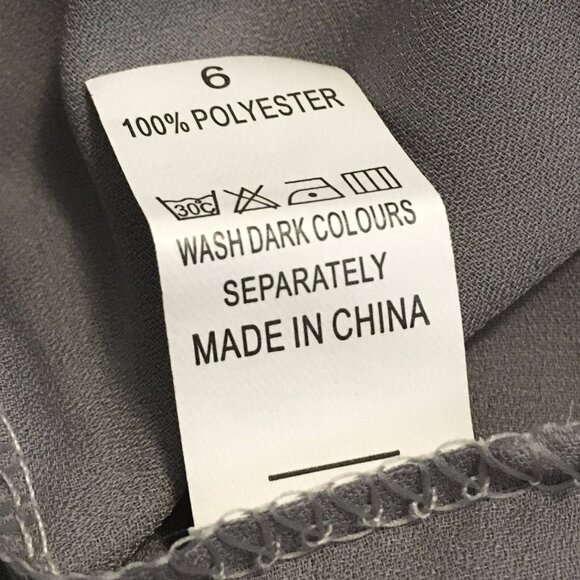 Grey Semi Sheer Lightweight Zip Collar Droptail Hem Blouse - Picture 10 of 16